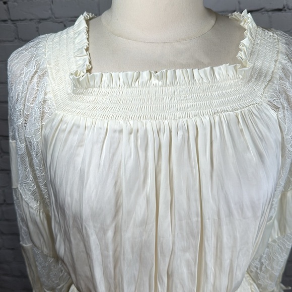 Ramy Brook Victorian Bohemian Mini Trent Lace Off-the-Shoulder Dress XS NEW - Picture 11 of 16